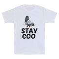 Stay Coo Bird Shirt - Birding Funny Bird with Glasses Meme Novelty Men's T-Shirt