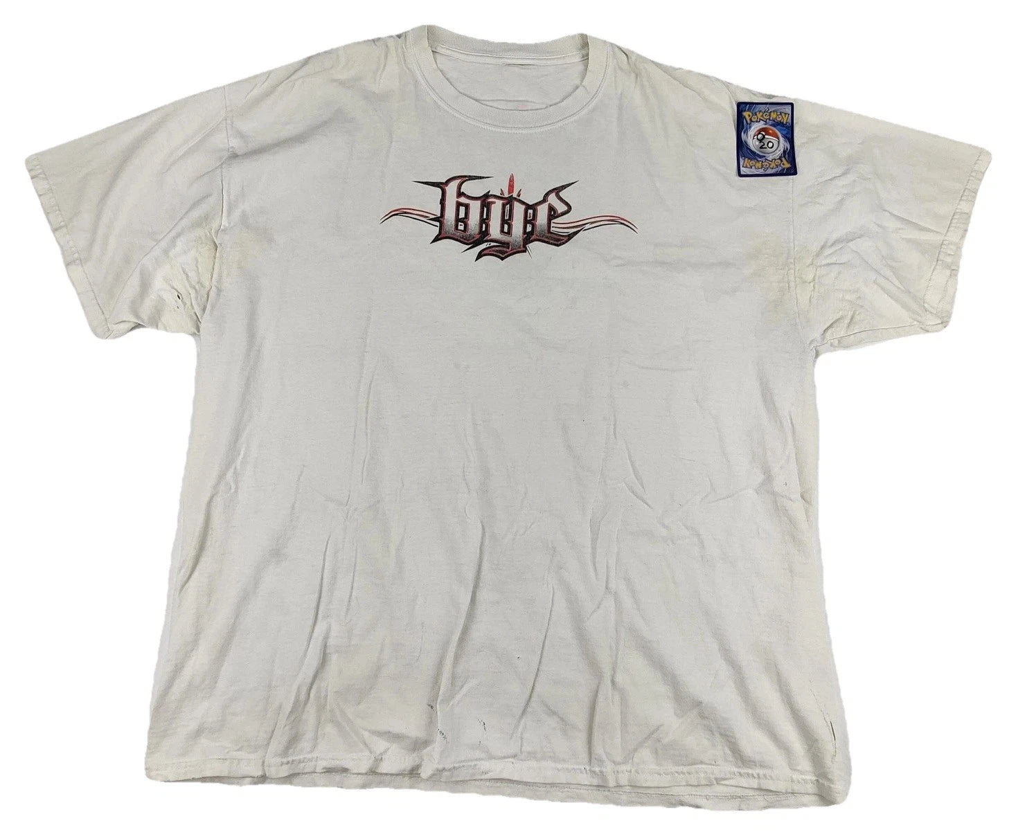 Backyard Customs Shirt Mens XL White Tribal Logo Graphic Tee Automotive BYC