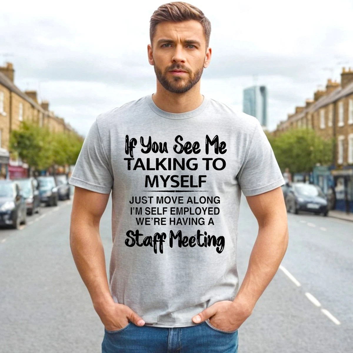 If You See Me | Men's T Shirt Novelty Joke | Top Design | Funny Present Top Tee