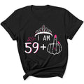 Women's Shirt I Am 59 Plus 1 Middle Finger 60th Birthday 60 Years Old Gift