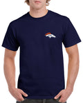 Broncos Chest T-Shirt Denver Football  GDB03
