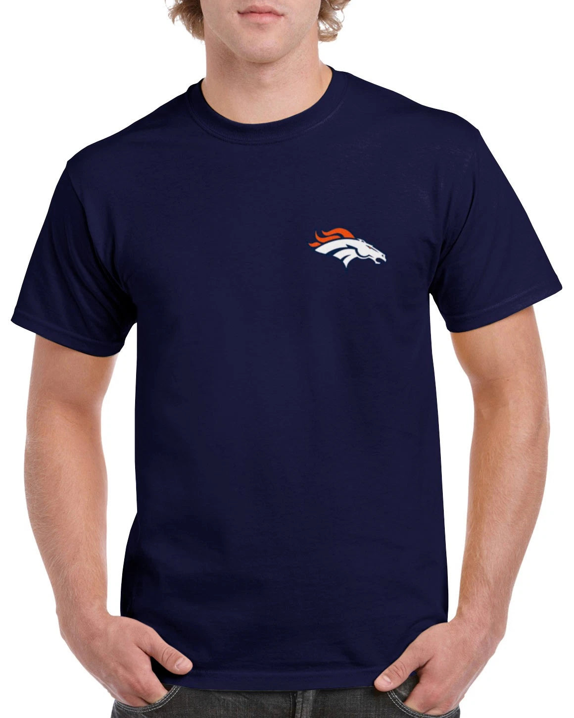 Broncos Chest T-Shirt Denver Football  GDB03