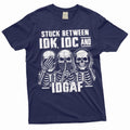 Men's Funny T-shirt Skeleton Shirt Humorous Gift Idk Idc and Idgaf Shirt