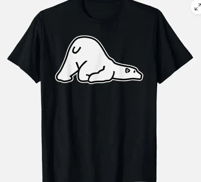 Sleepy Polar Bear Funny Lazy Bear Design Animal Lover Unisex T-Shirt