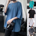 Oversized Men's Casual T-Shirt with Round Neck for Daily Comfort Style