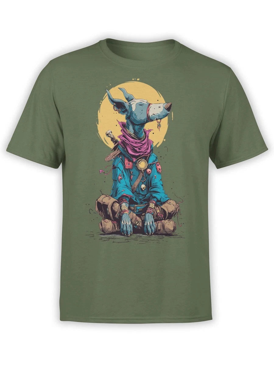 FANTUCCI Mystic Hound T-Shirt | Fantasy Dog Tee with Warrior Monk Vibes | Unisex
