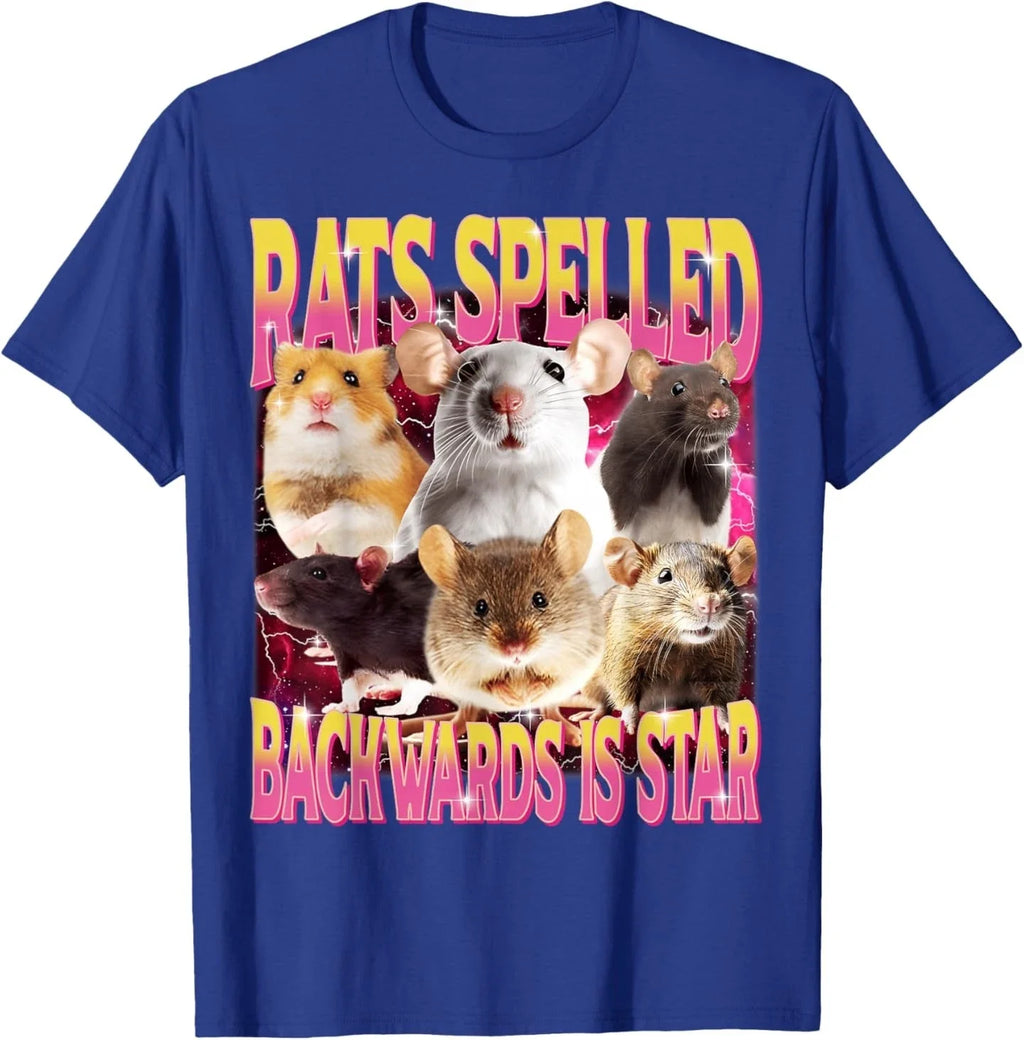 Rats Spelled Backwards is Star Funny Gen Z Humor Rat Meme T-Shirt