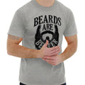 Funny Sarcastic Joke Beards Are Better Humor Mens Casual Crewneck T Shirts Tees