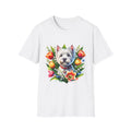 Dog Lover T-Shirt, Cute Pet Shirt, Floral Dog Design Tee, Gift for Dog Moms,