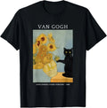 Funny Van Gogh Sunflowers Cat Meme Van Gogh Art Graphic T-Shirt