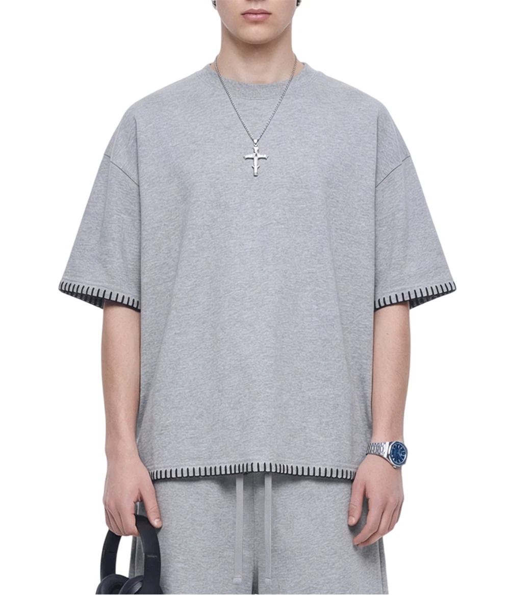 Men's Cotton soft T-Shirts Oversized Unisex Short Sleeves Loose Basic Tee Tops