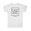 Gift T-Shirt : CASCAVEL Parana Square Modern Minimalist Font