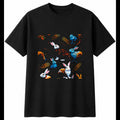 Colourful Flemish Giant Rabbit with Feathers Mens T-Shirt Cute Kawaii Adorable