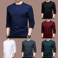 Black Men's Casual Long Sleeve Pullover Muscle Activewear Tshirt Undershirt Top