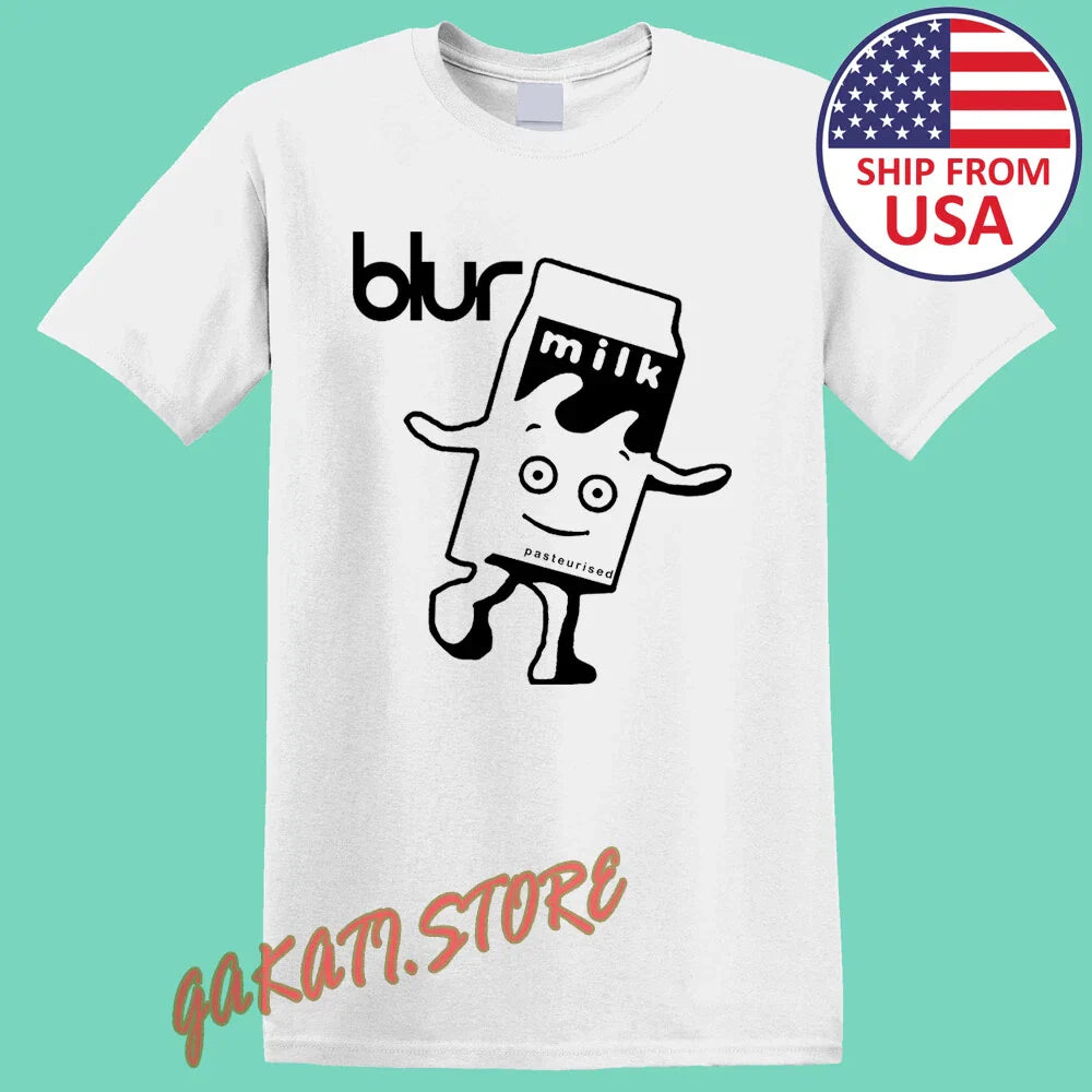 Blur Milk Coffee And TV Distressed Men's White Size S-5XL
