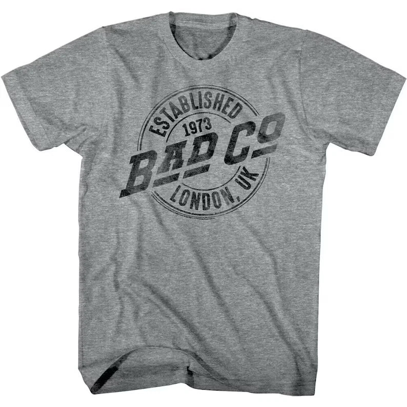 Bad Company Men's Shirt 70's Established in London Logo Band Tees