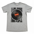 I Like Music More Than People | Gray Short Sleeve Graphic T-Shirt  Funny Tee S