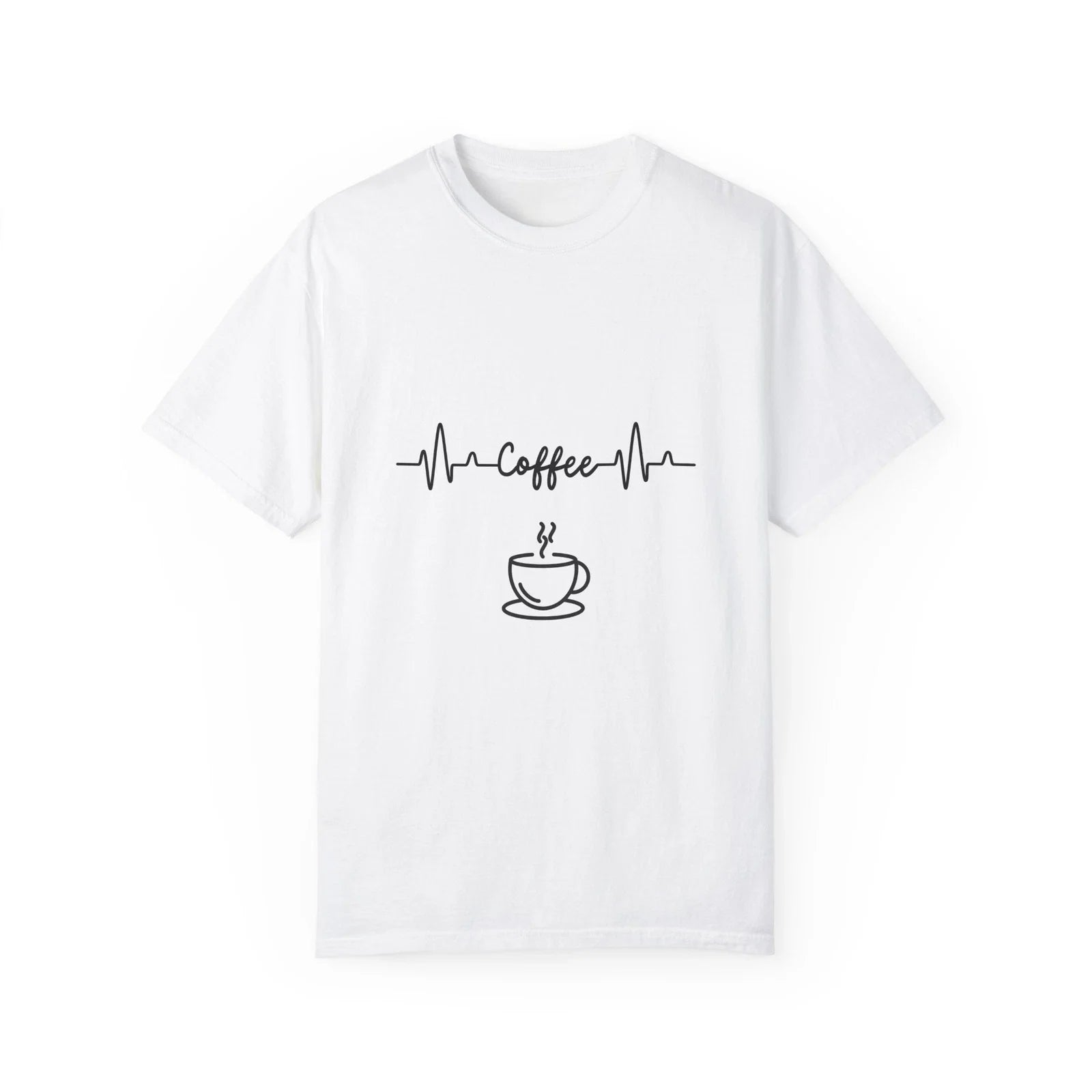 Coffee Heartbeat T-Shirt, Perfect Gift for Coffee Lovers, Casual Tee, Cool