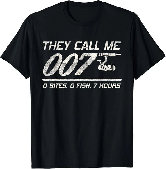 Fisherman Joke Dad - They Call Me 007 - Funny Fishing Humor T-Shirt