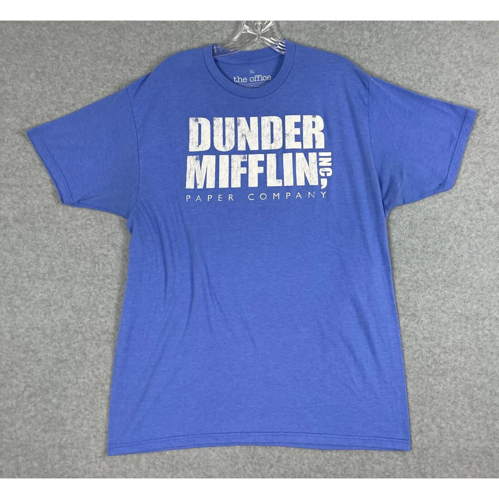 The Office Dunder Mifflin T Shirt Size XL Blue Funny TV Show