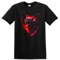 Vampire Bat Red Graphic T Shirt Horror Design for Spooky Season Tee