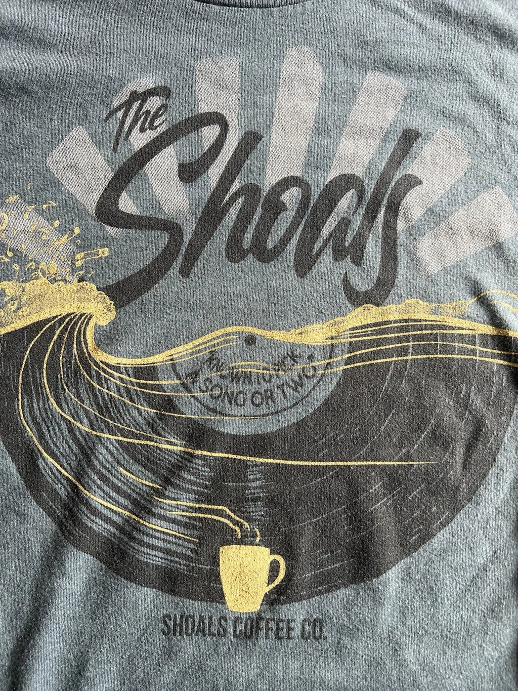 The Shoals Coffee Known To Pick A Song Or Two Graphic T Shirt Size L