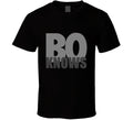 Bo Knows Original Replica Black Black T Shirt