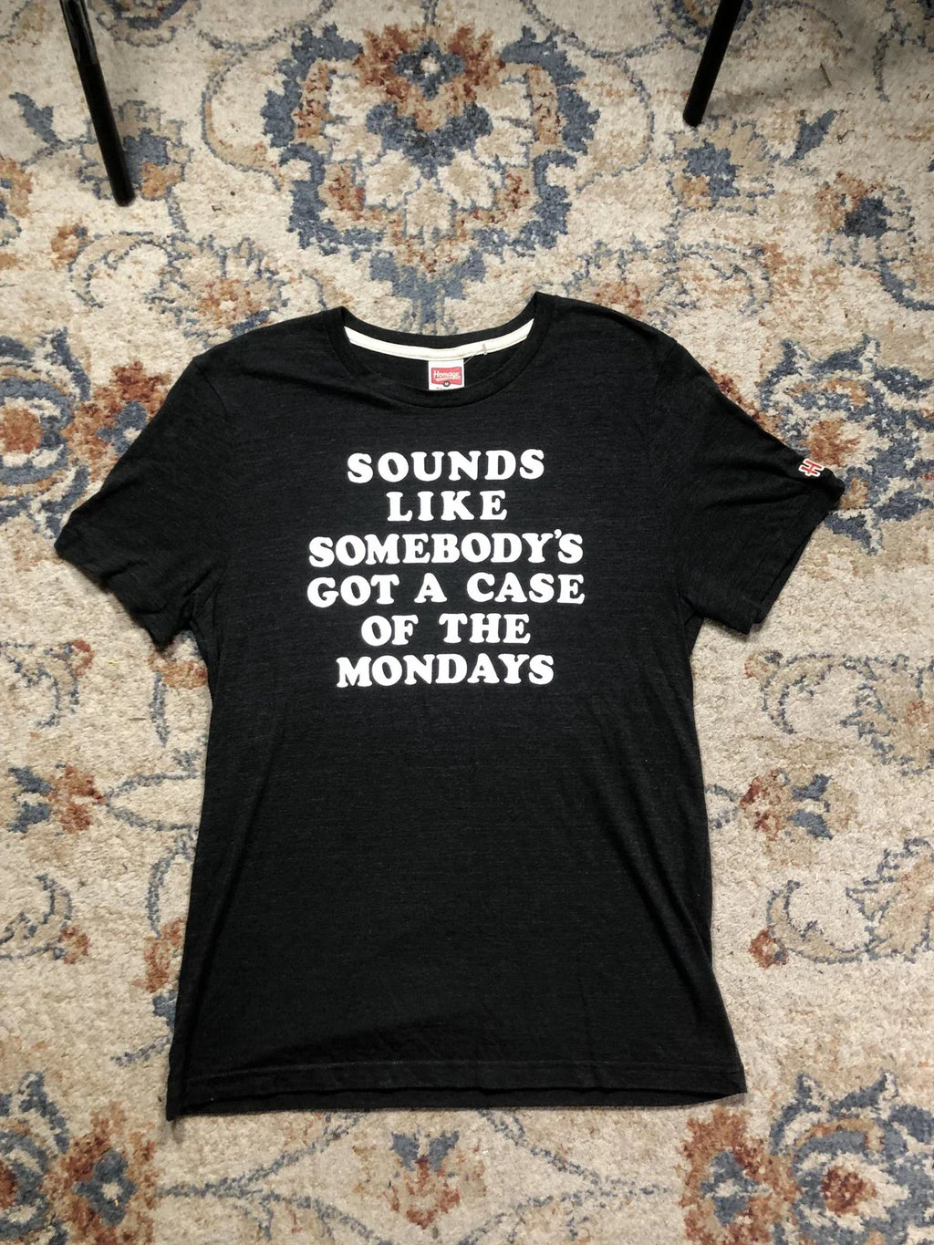 Homage Shirt Mens Medium Black Case Of The Mondays Office Space Graphic Tee