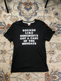 Homage Shirt Mens Medium Black Case Of The Mondays Office Space Graphic Tee