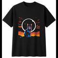 Kitten Colourful Cat Cute Mens T-Shirt Black 100% Cotton Adorable Tee