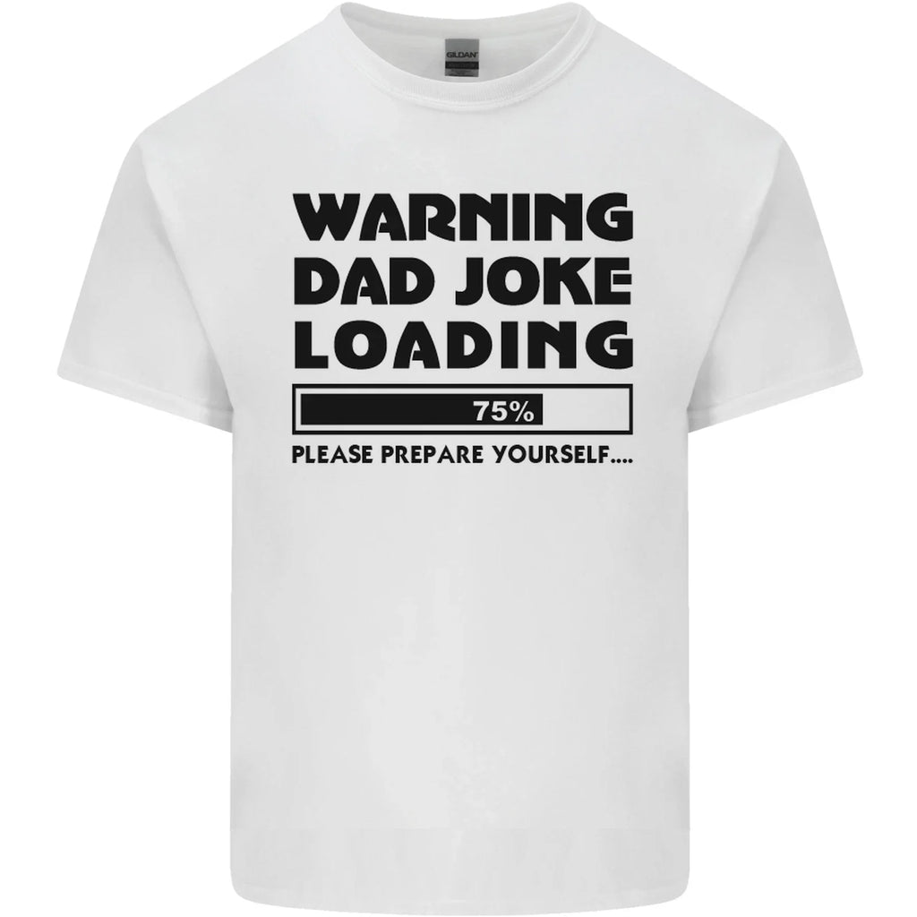 Warning Dad Joke Loading Fathers Day Funny Mens Light Cotton T-Shirt