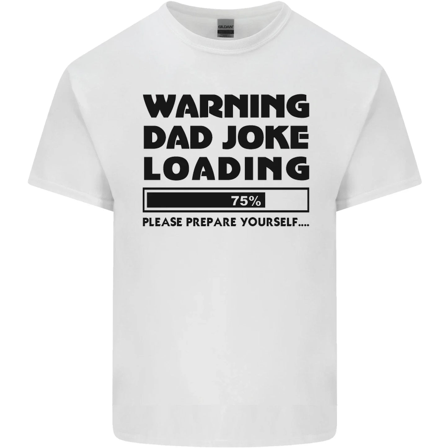 Warning Dad Joke Loading Fathers Day Funny Mens Light Cotton T-Shirt