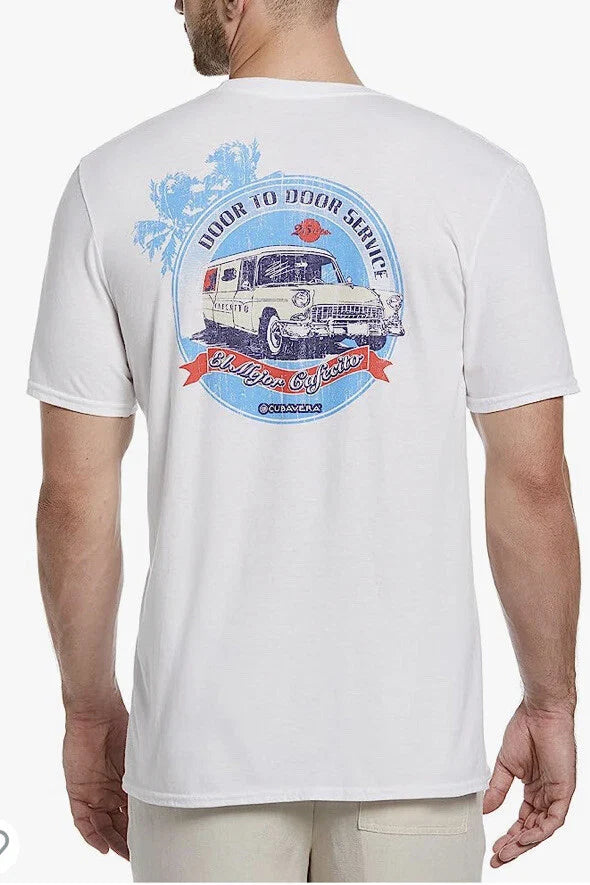 Cubavera mens Door Coffee Short Sleeve T-Shirt (Medium)