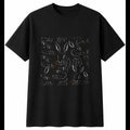 Detailed Rabbit Portrait Cute Mens T-Shirt Black 100% Cotton Kawaii