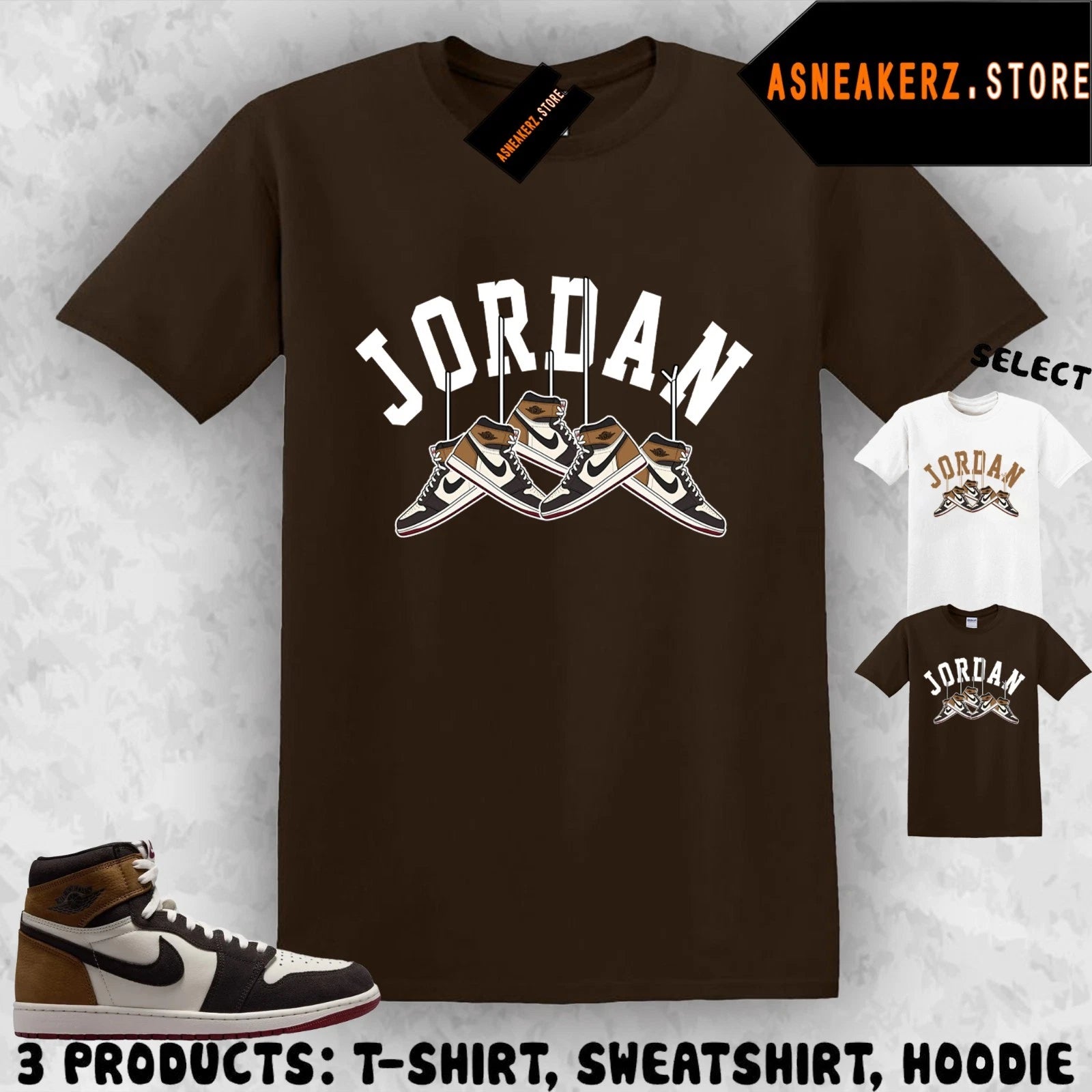 Shirt Matching AJ 1 High Love Letter 2026 Match Sneaker Shoe Hanging 1s T-Shirt