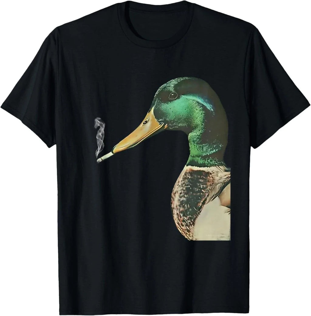 Mallard Smoking Cigarette Meme Funny Mallard Duck Hunting T-Shirt