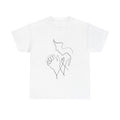 Minimalist Prayer Hands "He Answered Me" T-Shirt | Simple Heart Outline Tee