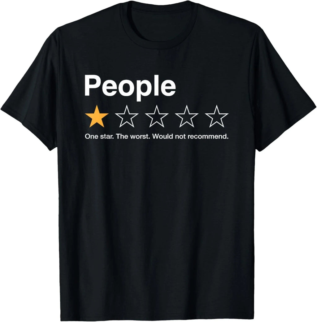 People One Star Rating Would Not Recommend Introvert Unisex T-Shirt