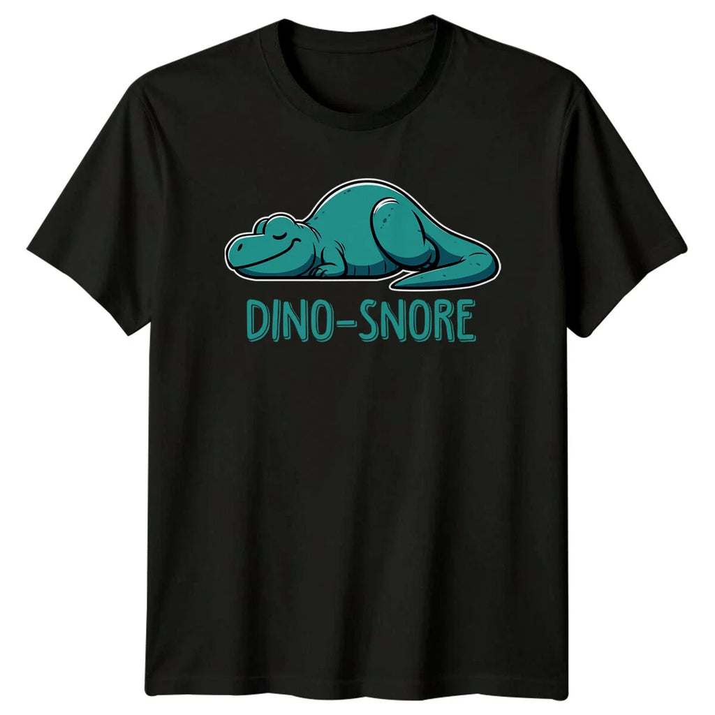 Dino-Snore T-Shirt Funny Lazy Dinosaur Pun Tee