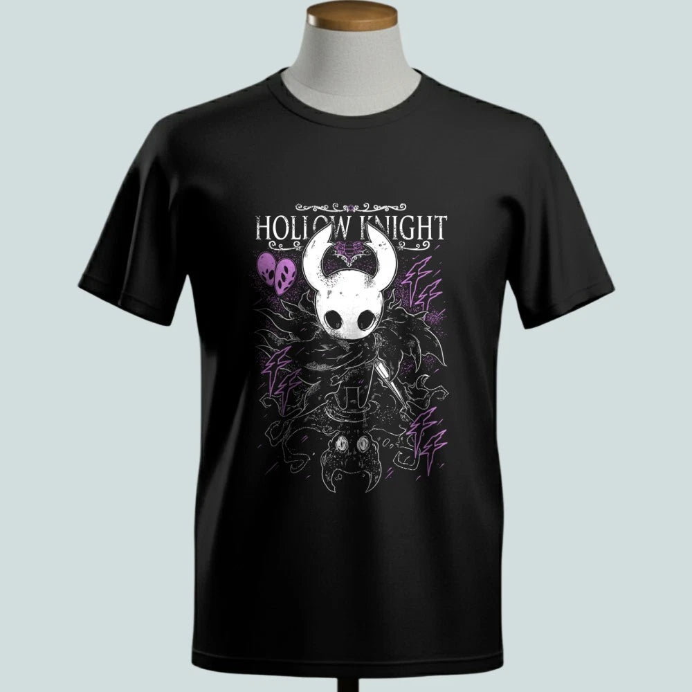 Hollow Knight Silksong T-Shirt Video Game Graphic Tee Unisex Black Cotton S-5XL