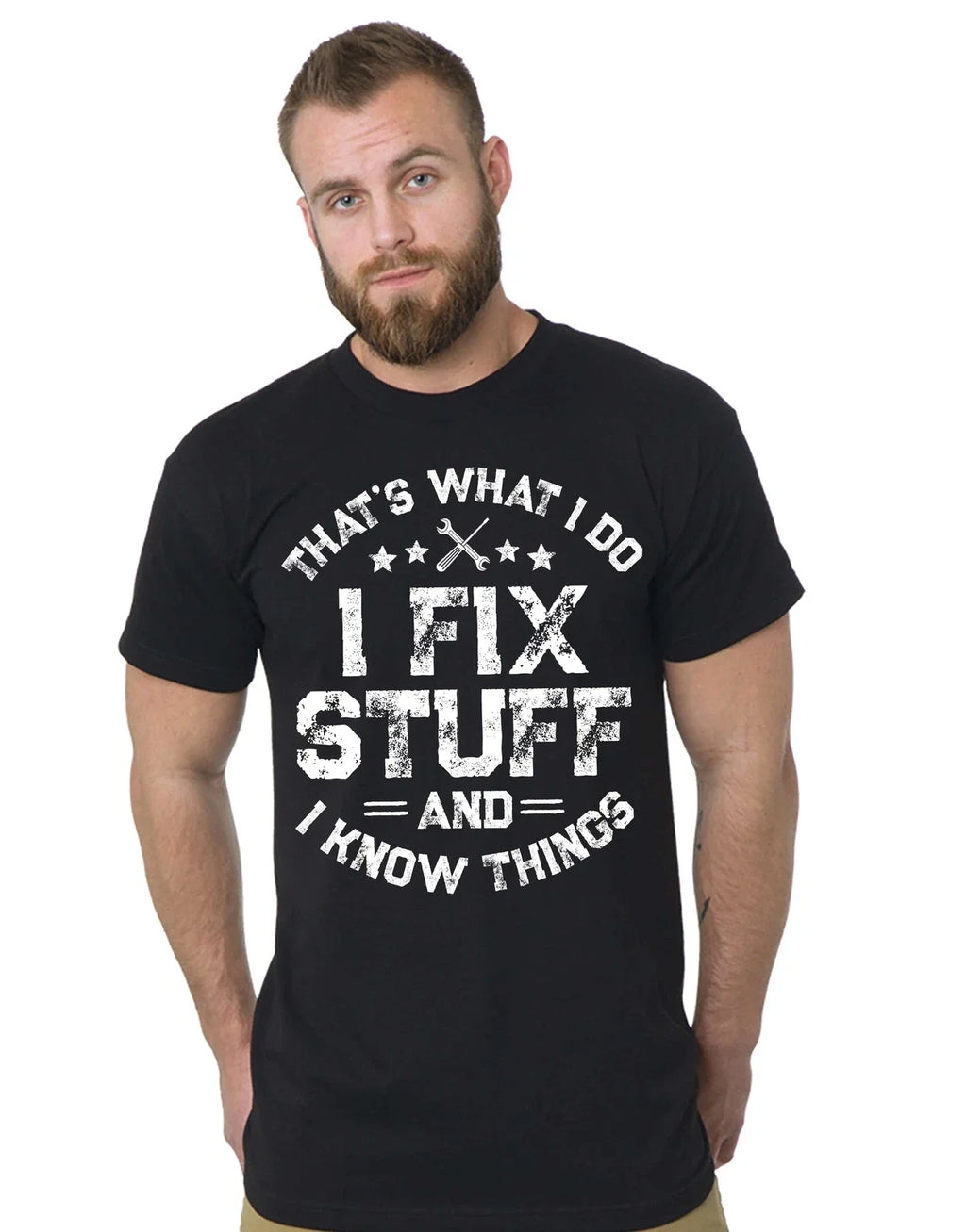 Men's Tall T-shirt Funny I fix Stuff Extra Long Tee Gift for Dad Husband Grandpa
