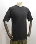 Tactical Black Tshirt Sleeve Pocket T-Shirt Combat Airsoft Army Police SAS UKSF