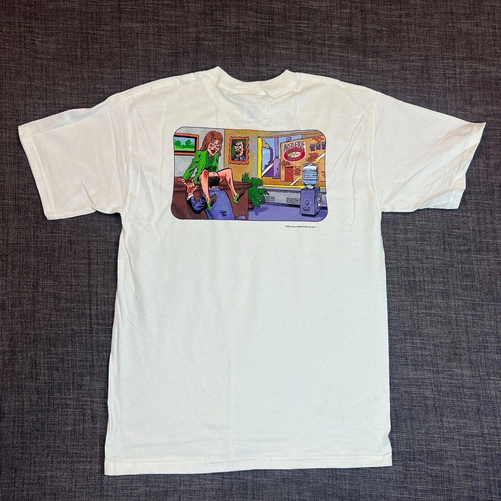 Vintage 2005 Graphic Tee Raunchy Adult Humor Receptionist Office Cartoon Sz L
