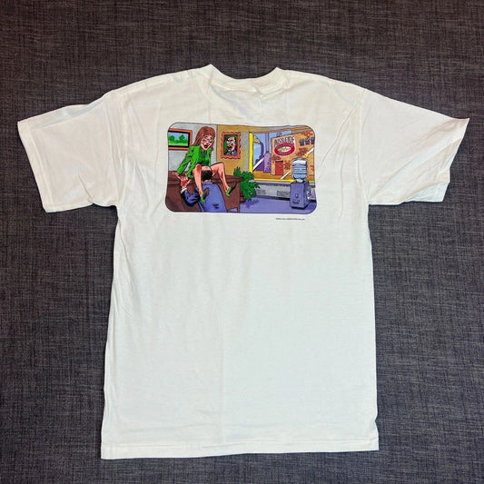 Vintage 2005 Graphic Tee Raunchy Adult Humor Receptionist Office Cartoon Sz L
