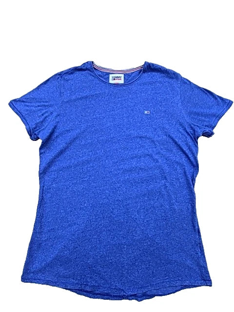Tommy Jeans Men's L Jersey Slim Fit Logo T-Shirt in Blue