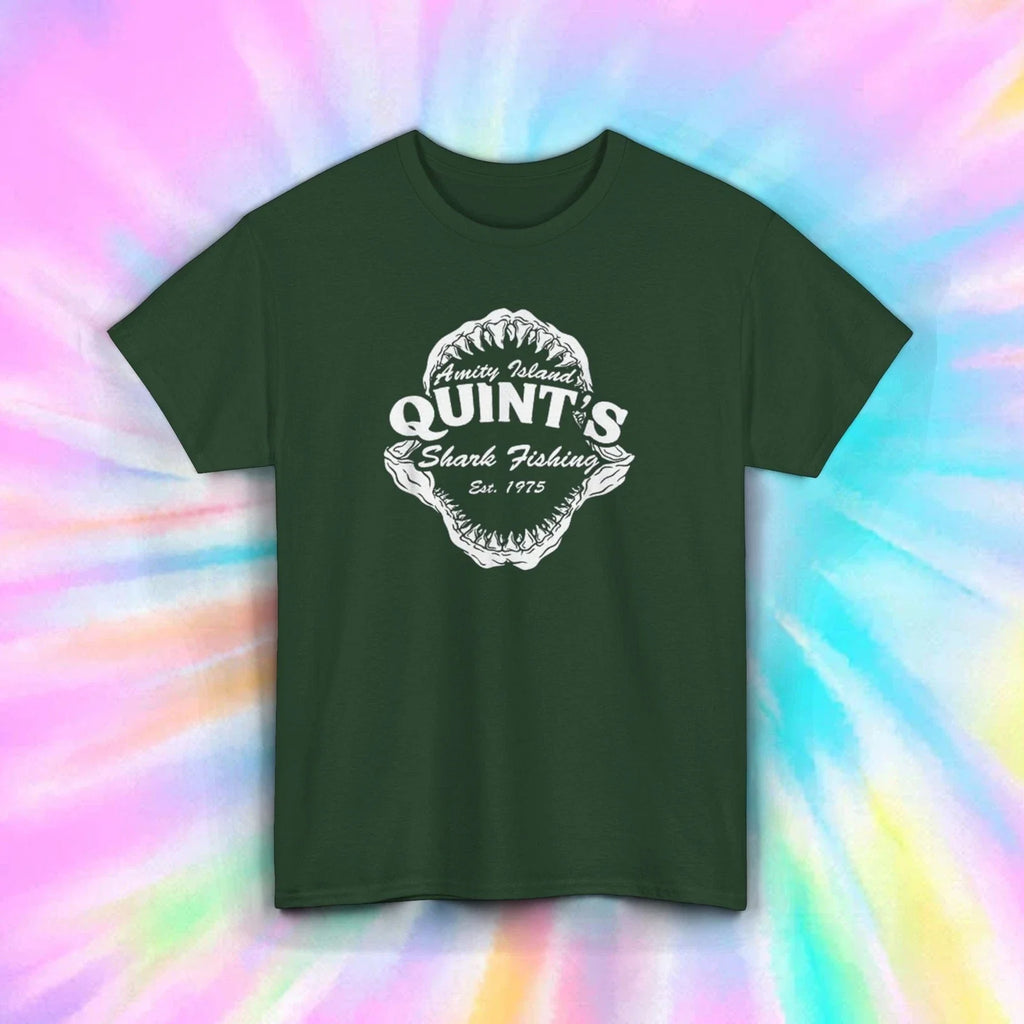 Quint's Shark Fishing Funny Jaws Amity Island Retro T-Shirt S-5XL