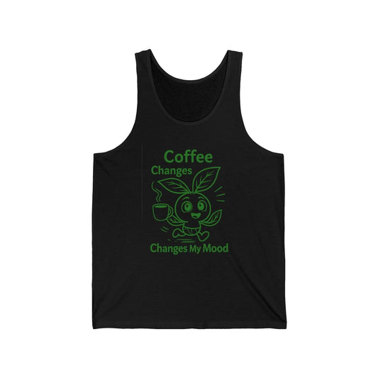 Jersey Tank Top, Funny Gift for Coffee Lovers, Summer Essential, Casual Wear.