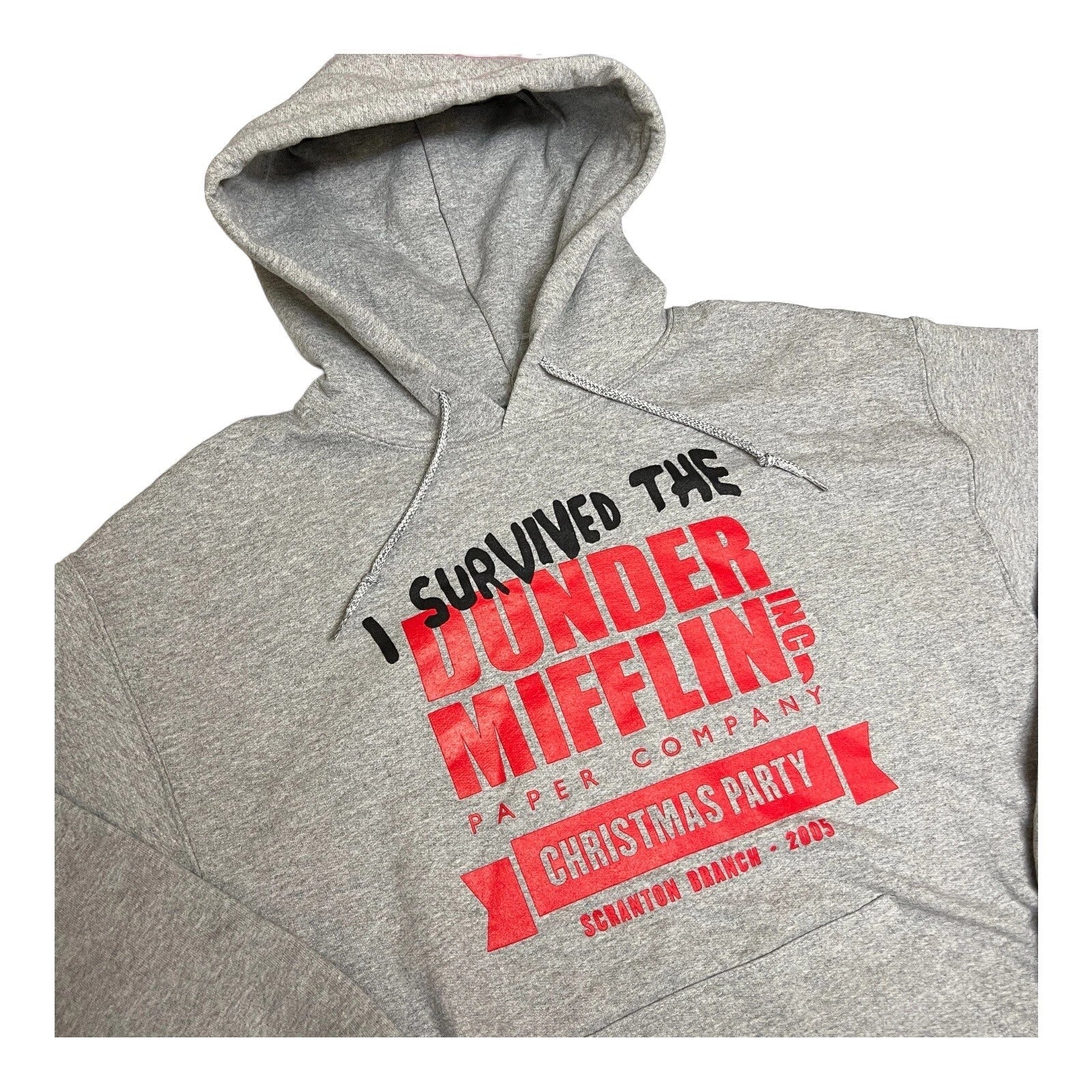 The Office Hoodie Mens M Christmas Party Dunder Mifflin Show Holiday Scranton