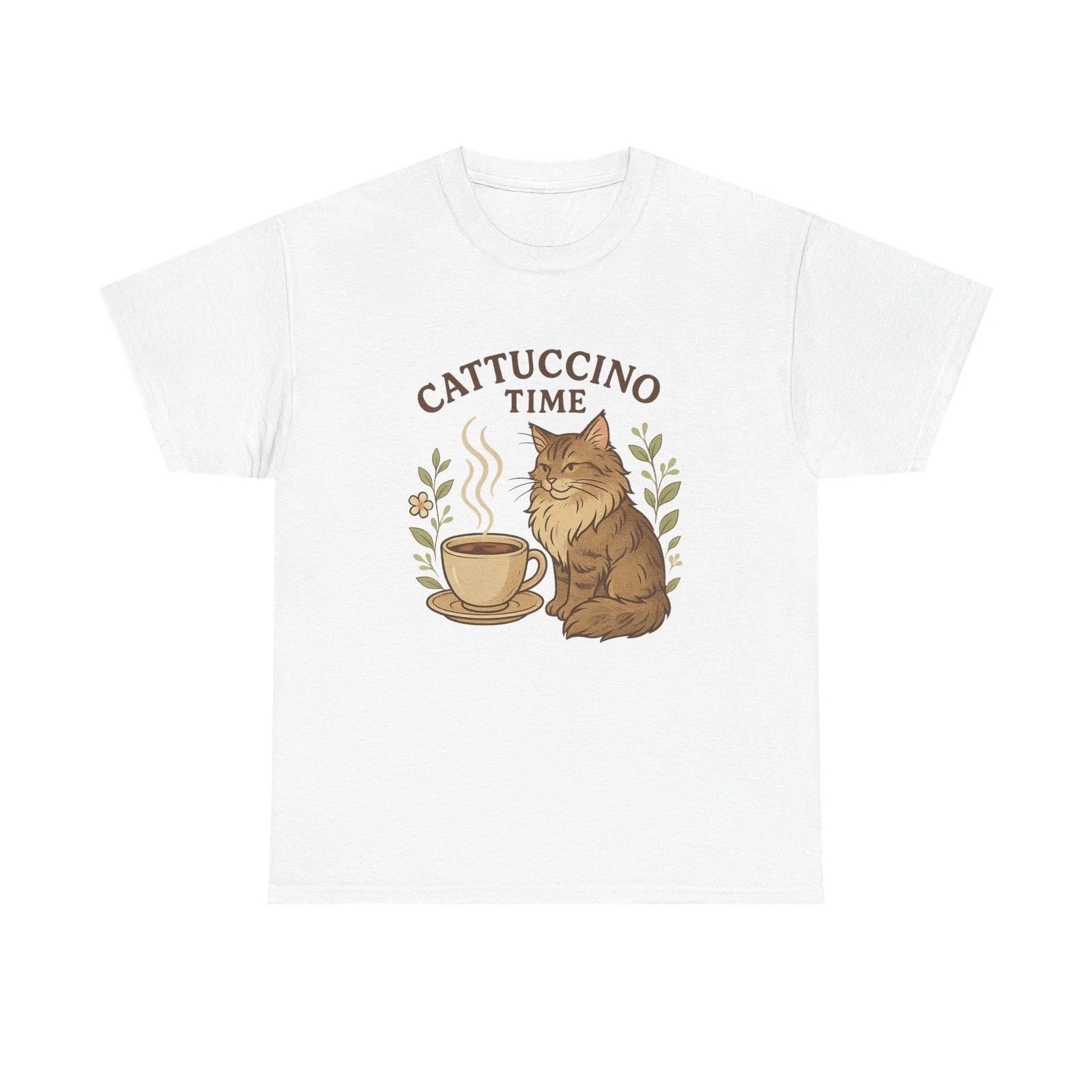 Cattuccino Time Cat Tee, Cute Cat Lover T-Shirt, Coffee Lover Gift, Unisex [...]