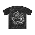 Gothic Raven & Mystic Eye Dark Fantasy T-Shirt - Premium Acid Wash Mineral